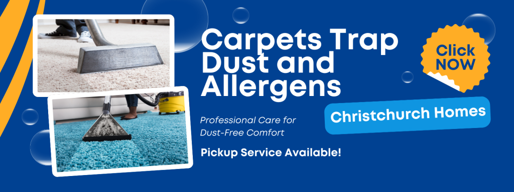 Living room carpet showing hidden dust particles and allergens highlighting the need for carpet cleaning Christchurch